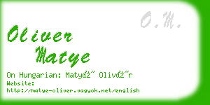 oliver matye business card
